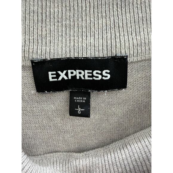 Express Womens Shirt Size Large Tan Long Sleeve Boat Neck - Picture 3 of 10